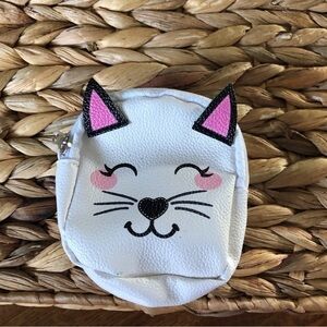 Cat mini book back keychain with zipper